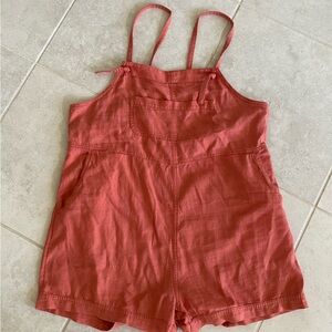 Old Navy Overall Shorts - Linen blend feel - terracotta color - Size Large